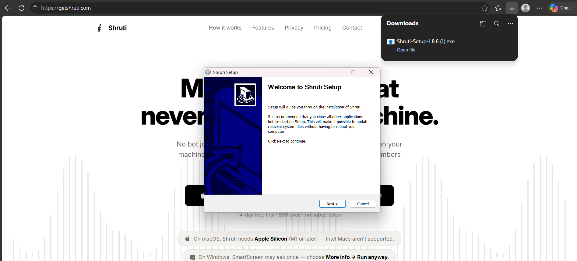 Installer — click Next
